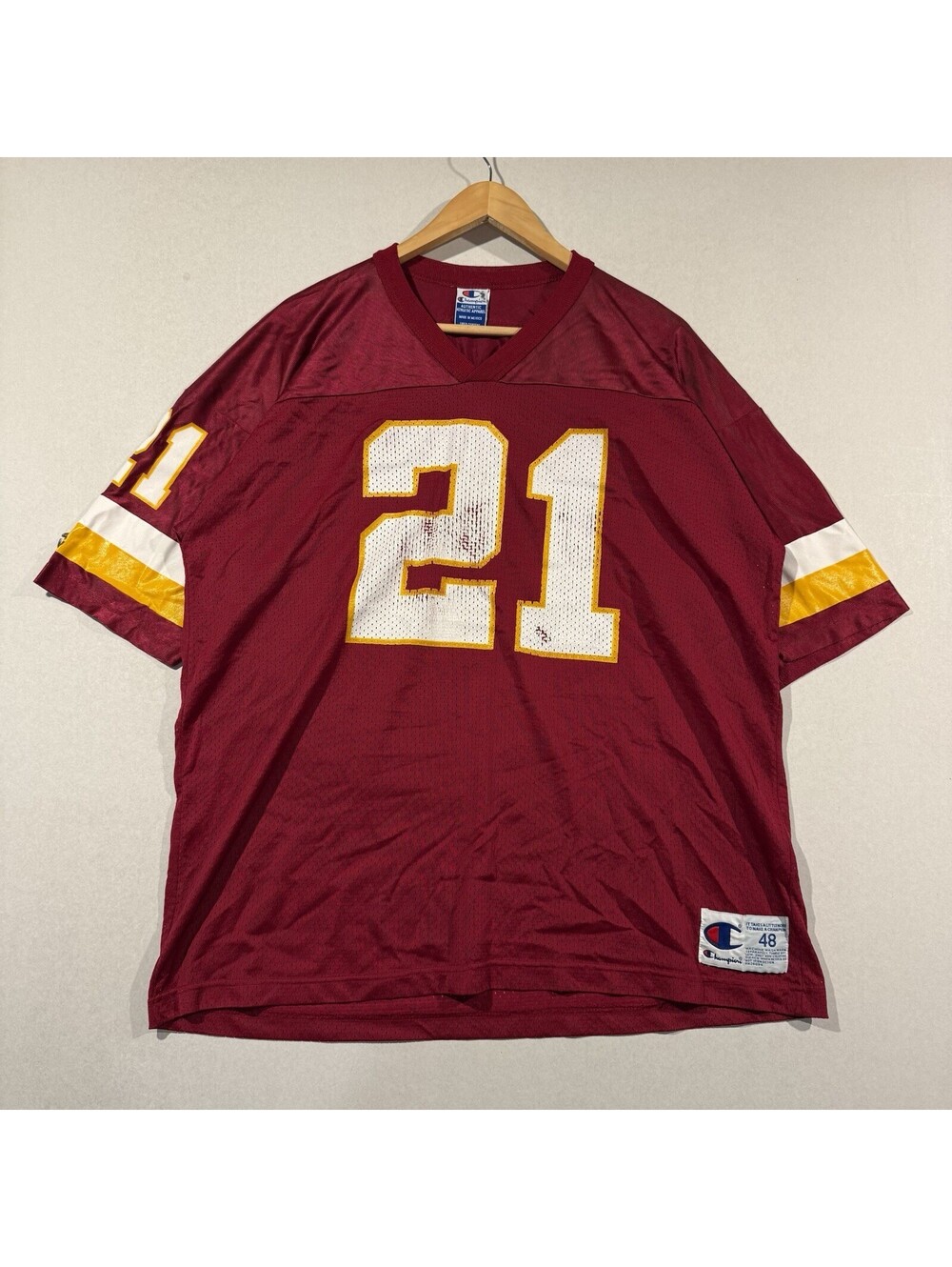 Vintage Champion Terry Allen 21 Washington Redskins Jersey Mens 48 XL Men’s